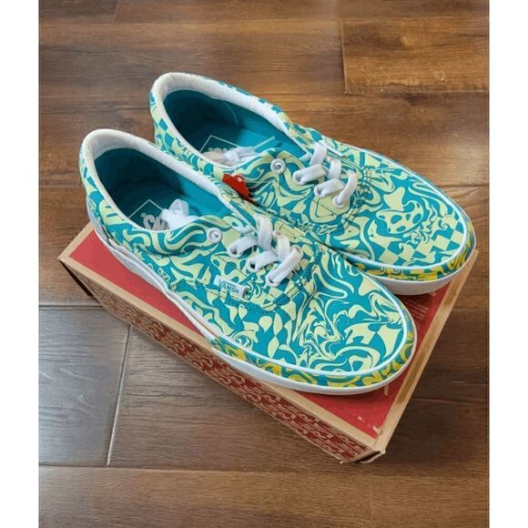 vans era stacked wavy daze tile blue women size 7 fast shipping - Picture 4 of 8